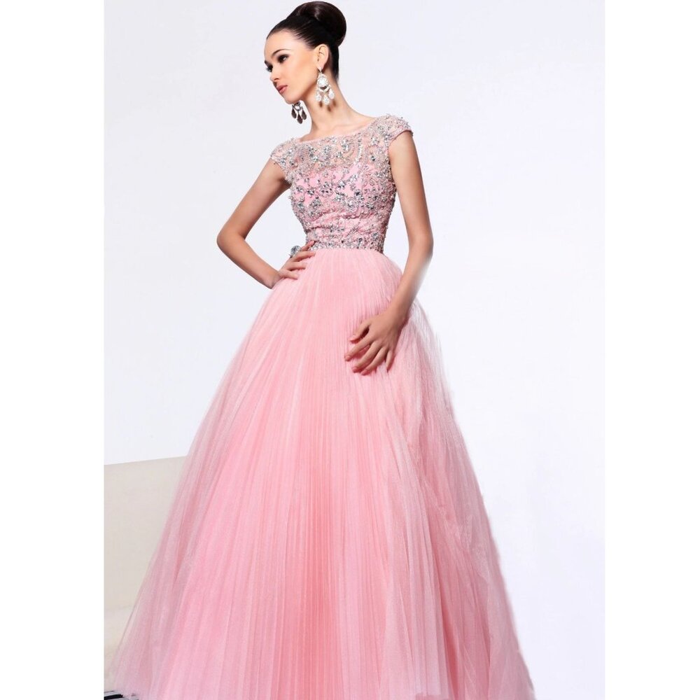 🌸Luxurious Couture Wedding Evening Prom Party Runway Designer Beaded Gown Dress